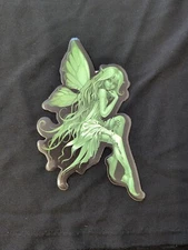 Green Garden Butterfly Fairy Bumper Sticker Vinyl Decal 6”x 5”