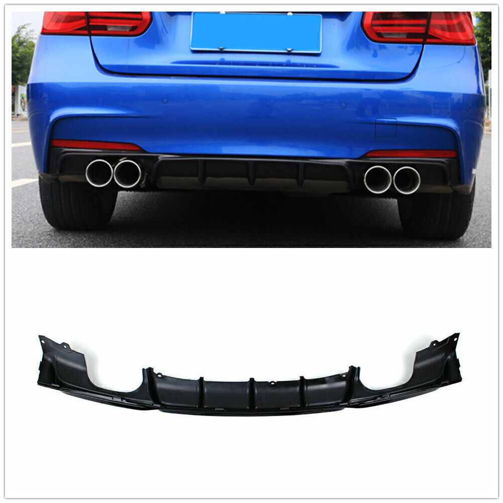 Rear Bumper Diffuser Lip Quad Tips For BMW F30 320i 325i 328i 335i M Sport 1PC