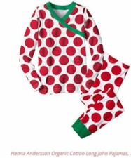 Hanna Andersson Organic Cotton Polka Dot Christmas Pajamas US 12 150 cm EUC