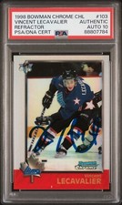 Vincent Lecavalier RC 1998 Bowman Chrome Refractor Signed #103 PSA 10 Gem Auto