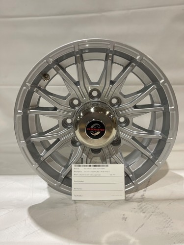 16x6 Trailer Wheel 8x6.5 Bolt Pattern Silver 8 Fork Aluminum Trailer Rim