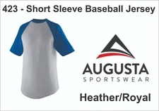 Augusta 423 - Baseball Jersey Shirt, Short Sleeve