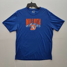 NFL Pro Line Men's Denever Broncos Mile High Blue Short Sleeve T-Shirt Size Xl