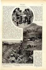 Japanischer Generalstab w&auml;hrend der Schlacht im Motien-Pa&szlig; Momentfotos von 1904