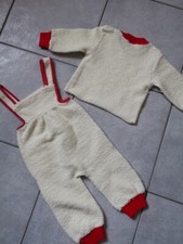 Frottee Latzhose + Pullover 80iger Jahre RARIT&Auml;T Gr.74