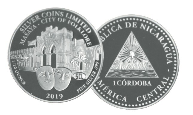 Coins Nicaragua, 1 Córdoba 2019 Proof Silver
