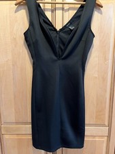 Forever 21 Sexy Black Cocktail Dress w/Plunging Neckline, Small