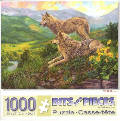 Bits And Pieces - Wolf Haven 1000 Piece Puzzle - Lucie Bilodeau