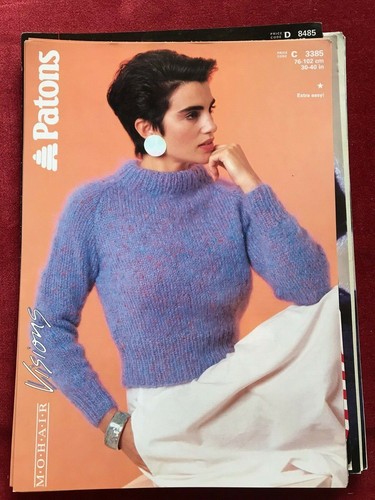 Patons Original 1980's Mohair Visions Knitting Patterns 330.1 - Picture 4 of 19