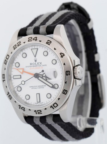 Rolex Explorer II 42mm 216570 POLAR WHITE Orange Stainless Steel GMT Watch BOX - Picture 3 of 6