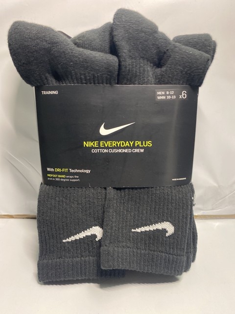 nike everyday max cushioned socks black