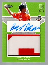 2020 Leaf Perfect Game Nat'l Showcase Patch Auto Emerald #PADB2 Drew Blake /25