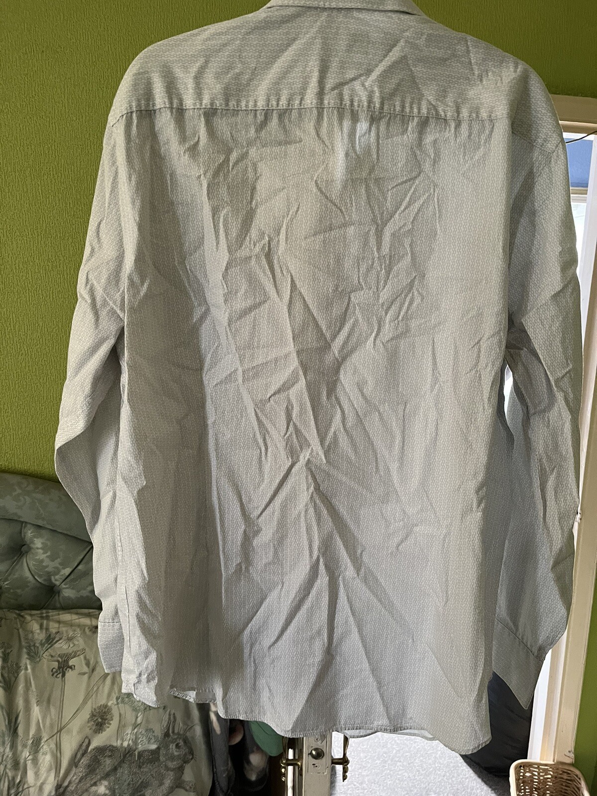 The Collection Debenhams Mens White/Black Dots L/S Shirt Neck 17 1/2 eBay