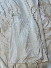 Plain Long Tank Top w/Spaghetti Straps Cotton Cami Size S