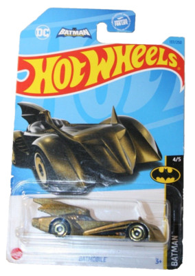 Hot Wheels Batmobile 未開封 2023 Hot Wheels Batmobile 137/250 Batman 4/5 Gold HKJ75 Damaged