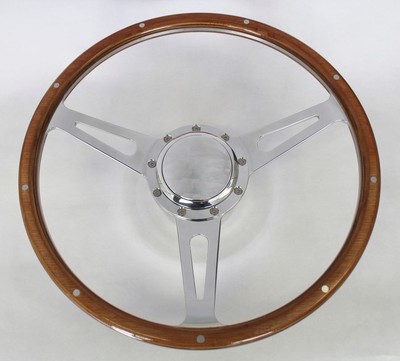 Fury Scamp Duster Cuda Road Runner GTX 9 hole Steering Wheel Wood 15''