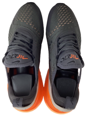 Size 7.5 - Nike Air Max 270 Thunder Grey Total Orange for sale