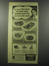 1943 Pyrex Advertisement - Pie Plate, Utility Dish