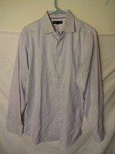 BANANA REPUBLIC MENS LIGHT PURPLE DRESS SHIRT LARGE 16 16 1/2 LONG SLEEVE