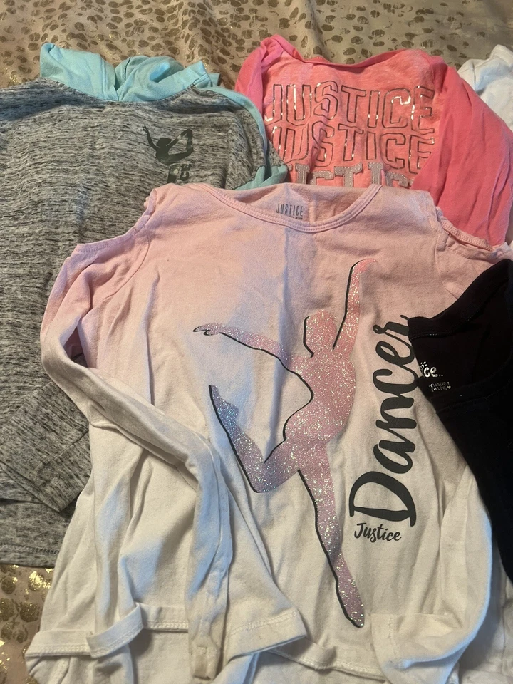 Girls Youth Justice Lot Size 6 Short & Long Sleeve T-Shirts  - Image 4 of 4