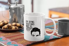 Sarcastic Funny Coffee Mug I'm Trying Very Hard Not To Connect With People Right