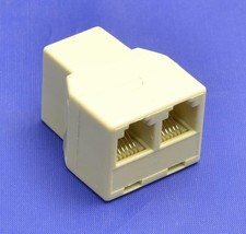 Telefonverteiler 1xRJ 11 BU auf 2xRJ 11 Buchse  ( 6P6C )