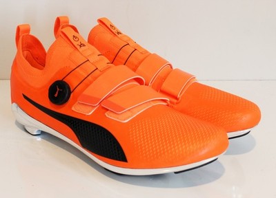 Puma PWRSPIN Indoor Cycling Shoes Ultra Orange Laceless Disc  US 13