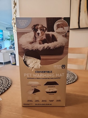 #ad Aldi Heart To Tail Convertible Pet Warming Mat Brown For Small Dogs And Cats $40.00