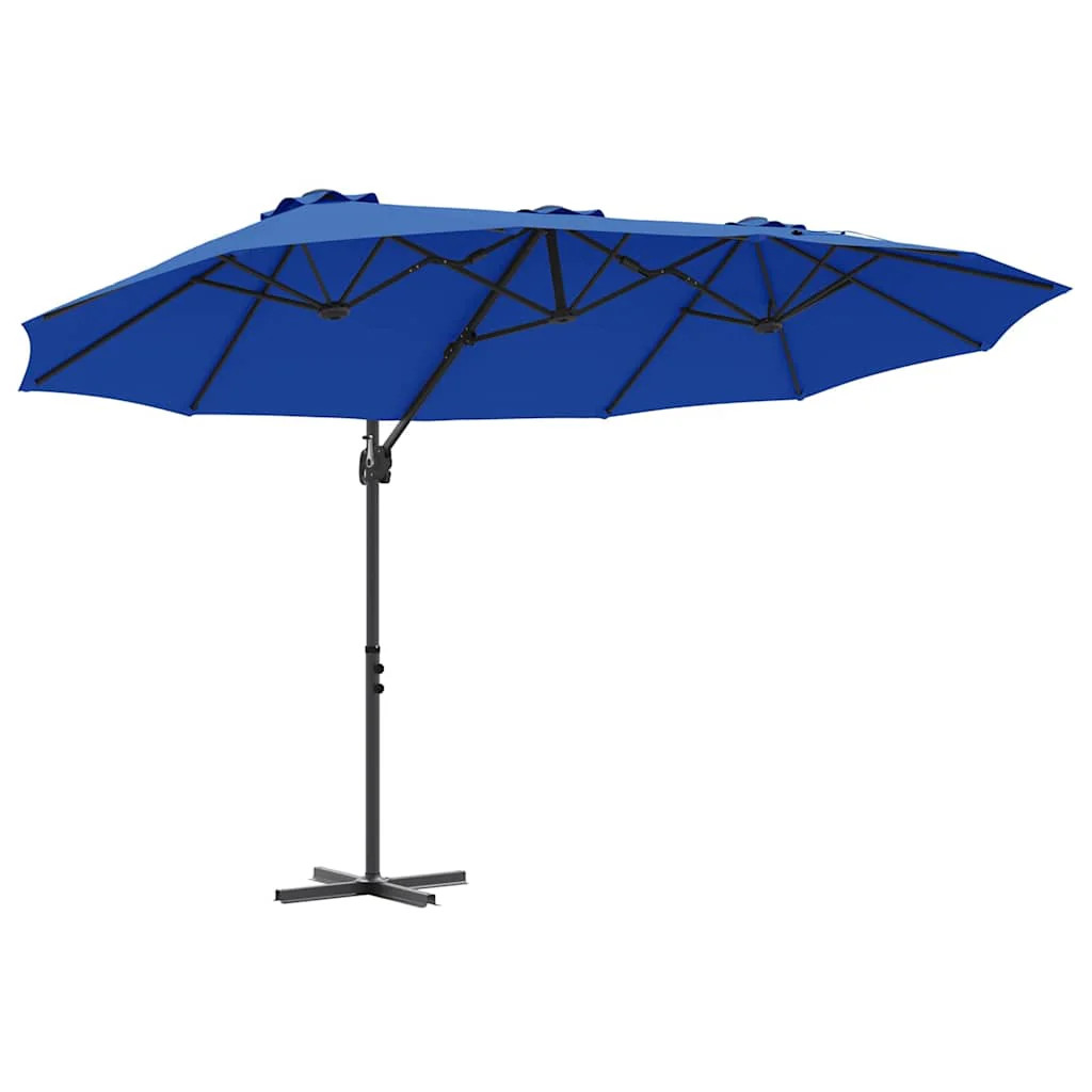 Parasol inclinable azur Hello créez de l'ombre sur votre salon de jardin