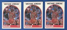 1989-90 NBA HOOPS MICHAEL JORDAN CHICAGO BULLS CARD #200 3 CARD LOT