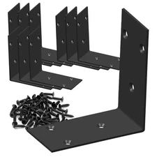 10 Pack 3.3" x 3.3" Stainless Steel Corner Bracket Heavy Duty L Bracket Shelf...