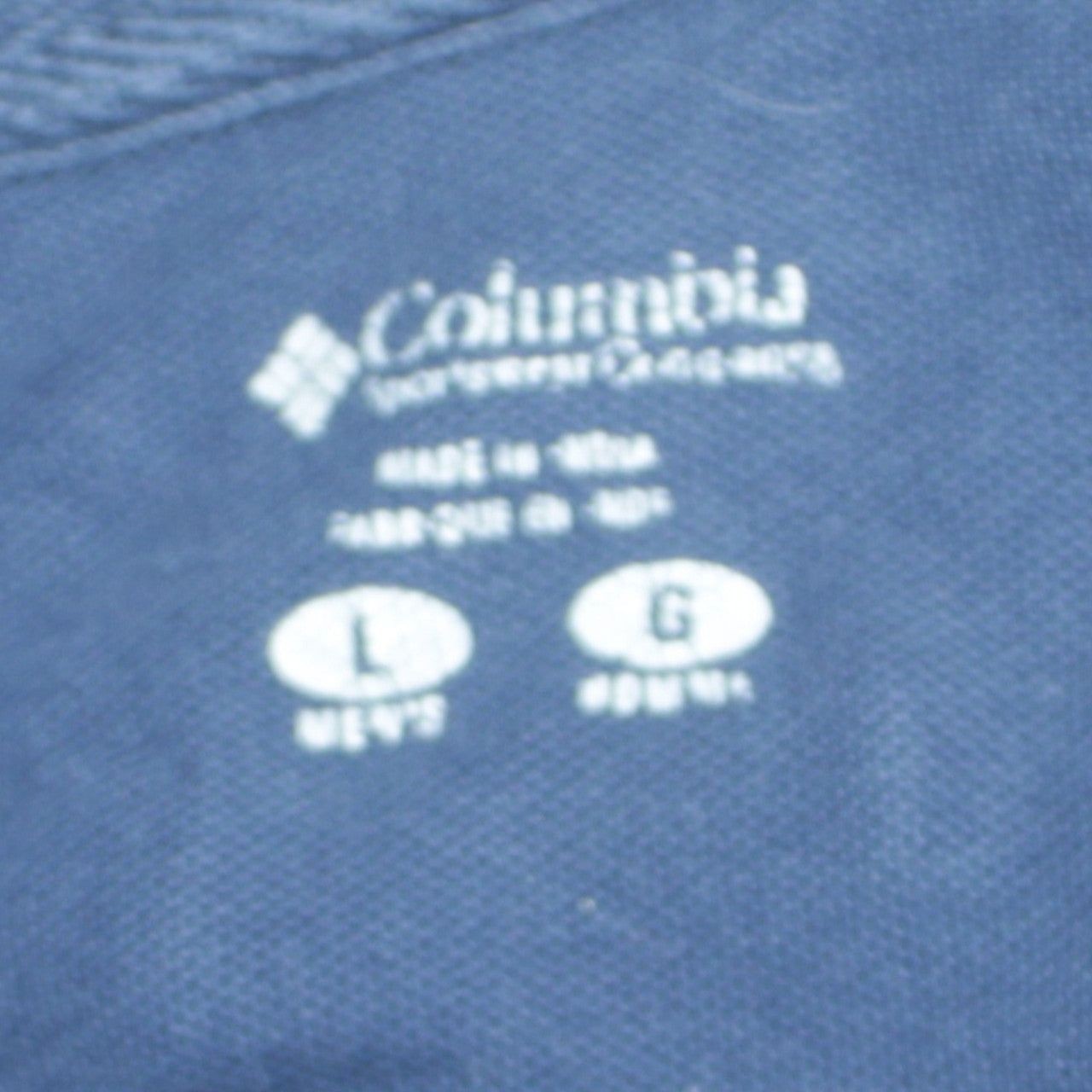 Columbia Blue Polo Mens L image 7