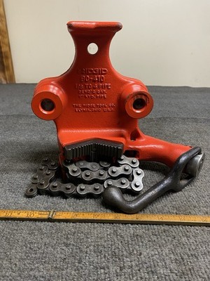 RIDGID BC-410A Top Screw Bench Chain Vise 1/8  4  Pipe Vise USA