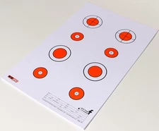 25 EZ2C Targets Style 19: Eight 1.5" Bullseyes Paper Target (Pad of 25) USA Made