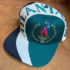 Vintage Atlanta 1996 Olympic Games Collection Snapback Swirl Hat Cap Eastport