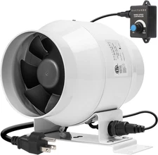 4 Inch Inline Duct Fans, 160 CFM Ventilation Exhaust Fan Ideal for Indoor Heatin