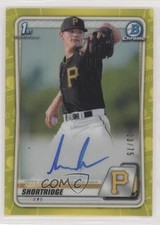 2020 Bowman Chrome Prospects Yellow Refractor 23/75 Aaron Shortridge Auto 0nr3