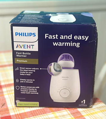 Philips AVENT Fast Bottle Warmer Premium Adjustable Settings Auto Shut Off