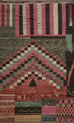 Bold and Vibrant Moroccan Large Area Rug 10x14 Ft Handmade Checkered Wool Carpet