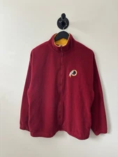 Vintage Washington Redskins Fleece Mens Medium Red 90s Full Zip NFL Football
