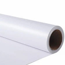 Matte White Wrapping Paper Roll with Cut Lines - Solid White Holiday Gift Wra...