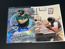 Tyler Soderstrom Oakland A's Auto Signed 2021 Bowman 40 Man Futures Card /.