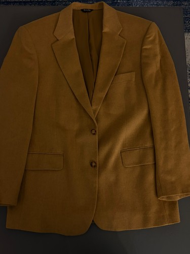 Bill Blass, VTG 1990s Bill Blass Black Label Size 42R 100% Camel Hair Sports Jacket Blazer