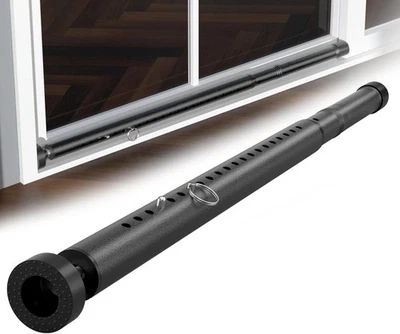 LAIDER HEROS Adjustable Sliding Door Security Bar 17.5–50", Heavy Duty, Black