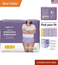 Maximum Absorbency Lavender Incontinence Underwear - Women s Disposable 18 Pack