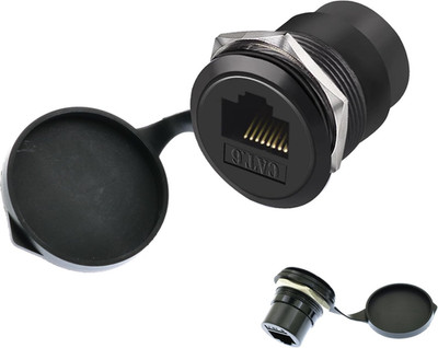RJ45 CAT6 Panel Mount Adapter Female-Female Ethernet Pass-Through Connector
