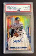 2025 TOPPS FINEST MASON MILLER FINEST AUTO GOLD REFRACTOR /50 PSA 10 GEM MT