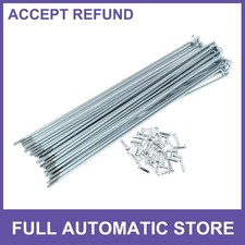 1Set 13G 197mm Length Bicycle Spokes Nipple 45 Steel Galvanized Universal