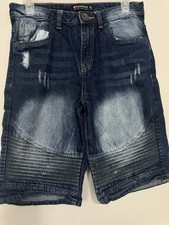 Southpole Blue Faded Denim Distressed Shorts Boys Size 16