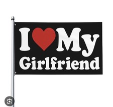  I Love My Girlfriend Flag I Heart My Girlfriend Flag Funny Meme Flags